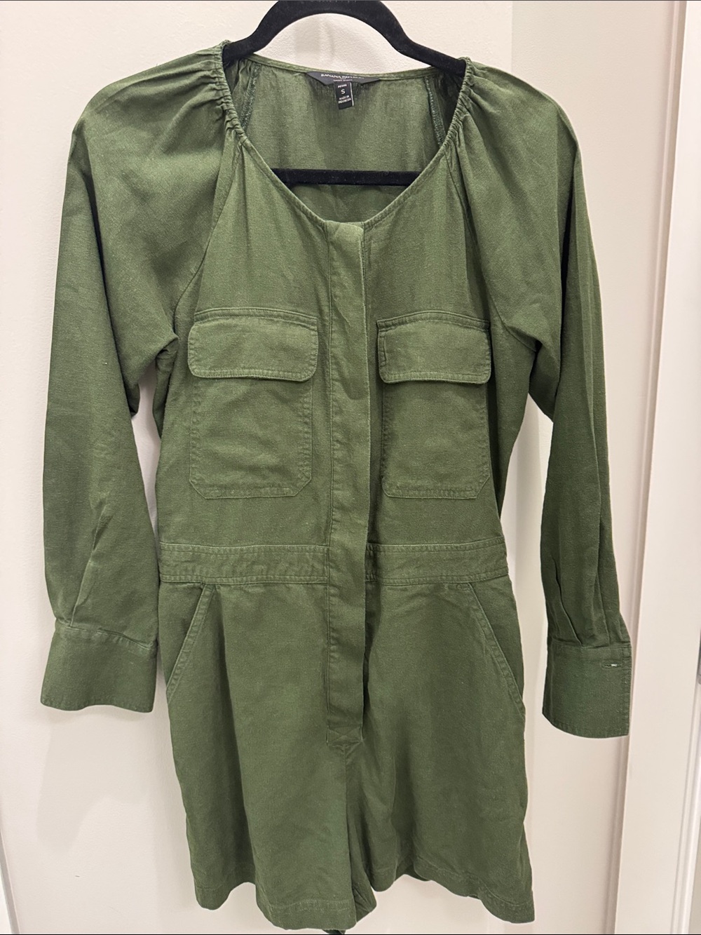 Banana Republic Olive Green Utility Jacket Dress
